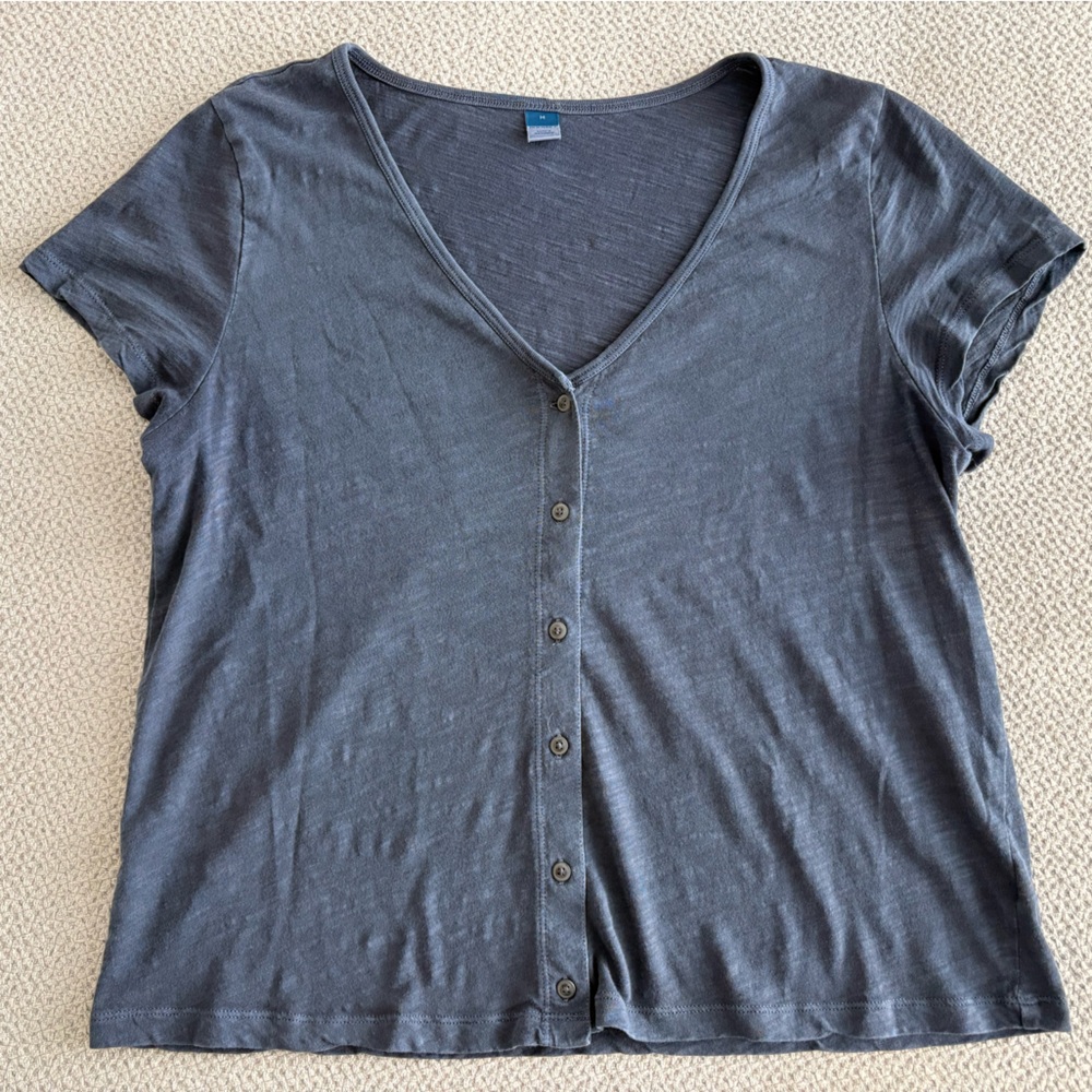 Old Navy Blue Button-Down Blouse